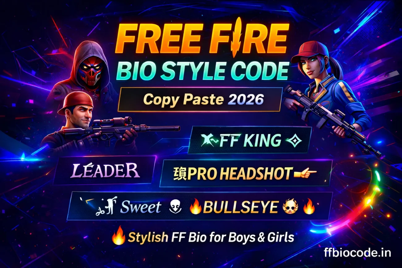 Free Fire Bio Style Code Copy Paste