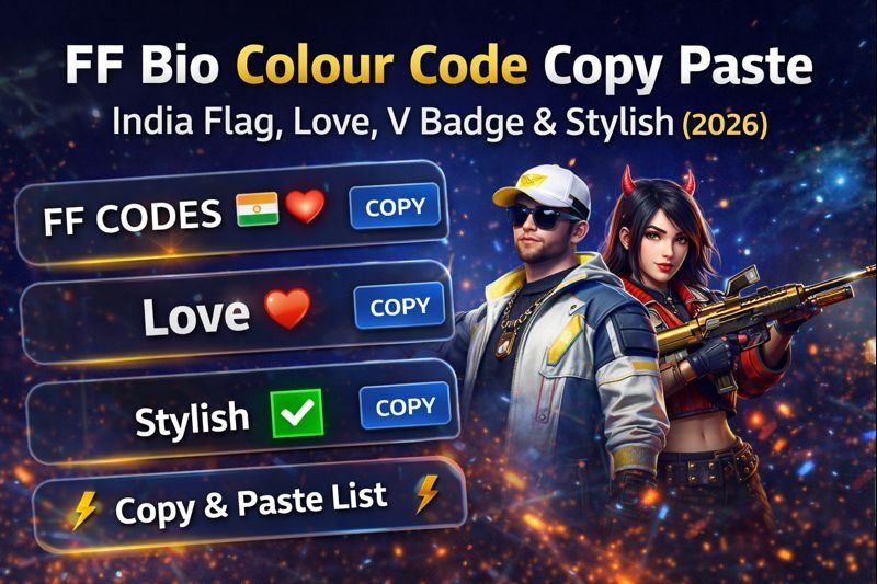 FF Bio Colour Code Copy Paste – India Flag, Love, V Badge & Stylish (2026)