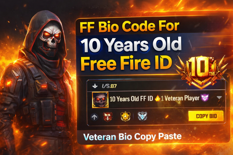 FF Bio Code for 10 Years Old Free Fire ID