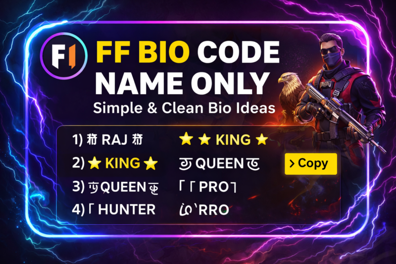 FF Bio Code Name Only – Simple & Clean Bio