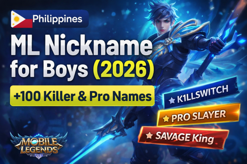 ML Nickname for Boys (2026) – 100+ Killer & Pro Names for Mobile Legends