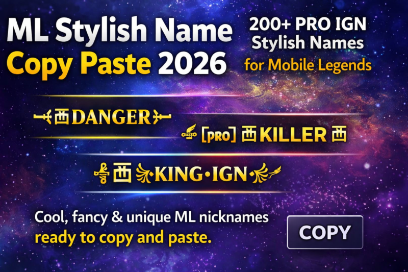 ML Stylish Name Copy Paste – Pro IGN List