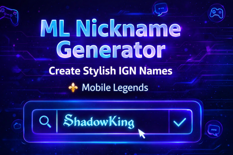 ML Nickname Generator – Create Stylish IGN