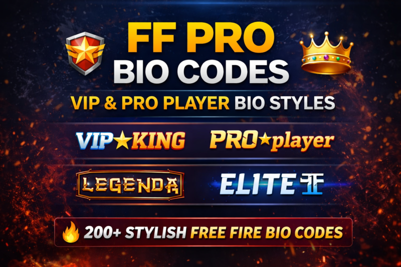 FF Pro Bio Codes – VIP & Pro Player Bio Styles