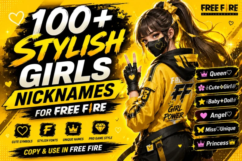 Stylish Girls Nicknames For Free Fire