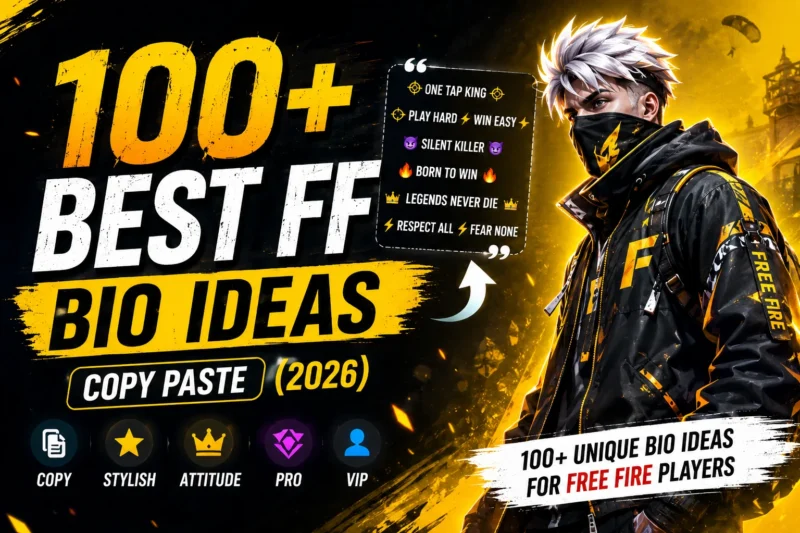 100+ Best FF Bio Ideas Copy Paste